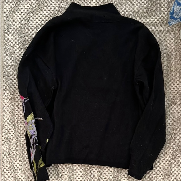 Maeve Black Sweater with Colorful flowers - Picture 3 of 3